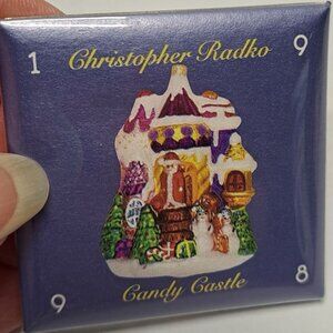 Christopher Radko Candy Castle Brooch - Purple, Red, Green, White